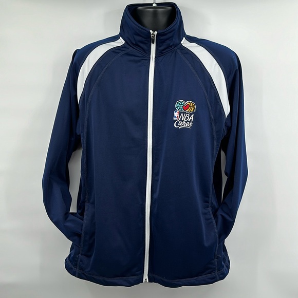 Port Authority Other - NBA Cares Track Jacket Sz L, Navy/White